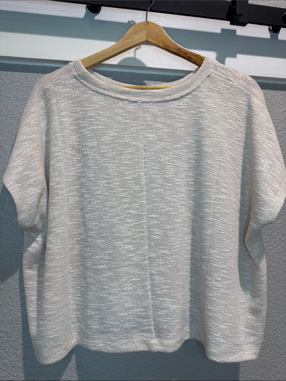 Zenana Outfitters Cream Short Sleeve Boxy Top - Picture 2 of 5
